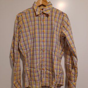 Ben Sherman Large Long Sleeve Plaid Dress Shirt